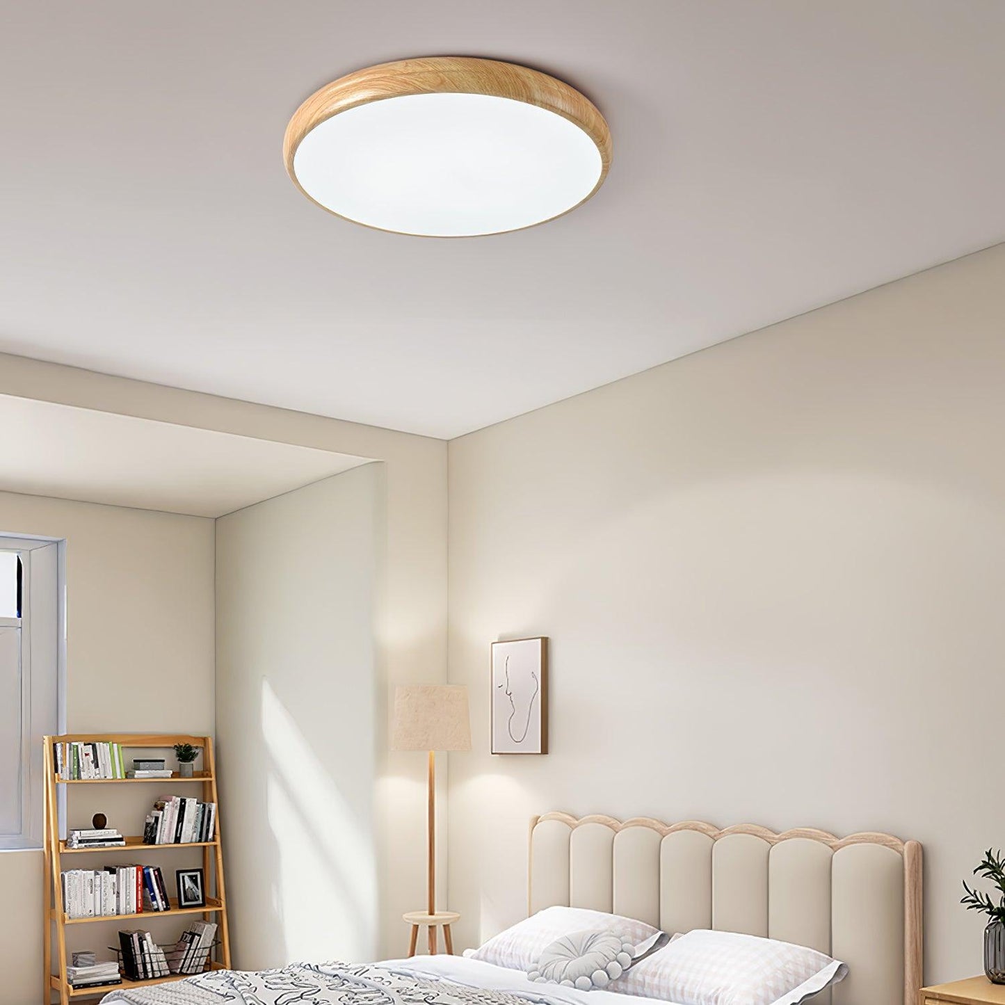 Wood Grain Ceiling Lamp | Nordic Acrylic & Metal | Multiple Sizes Available