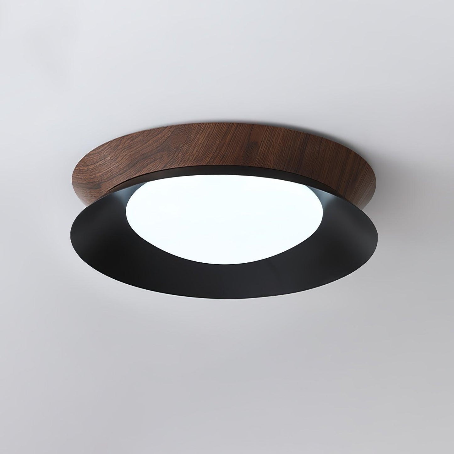 Double Half Round Ceiling Light | Metal & Acrylic | White