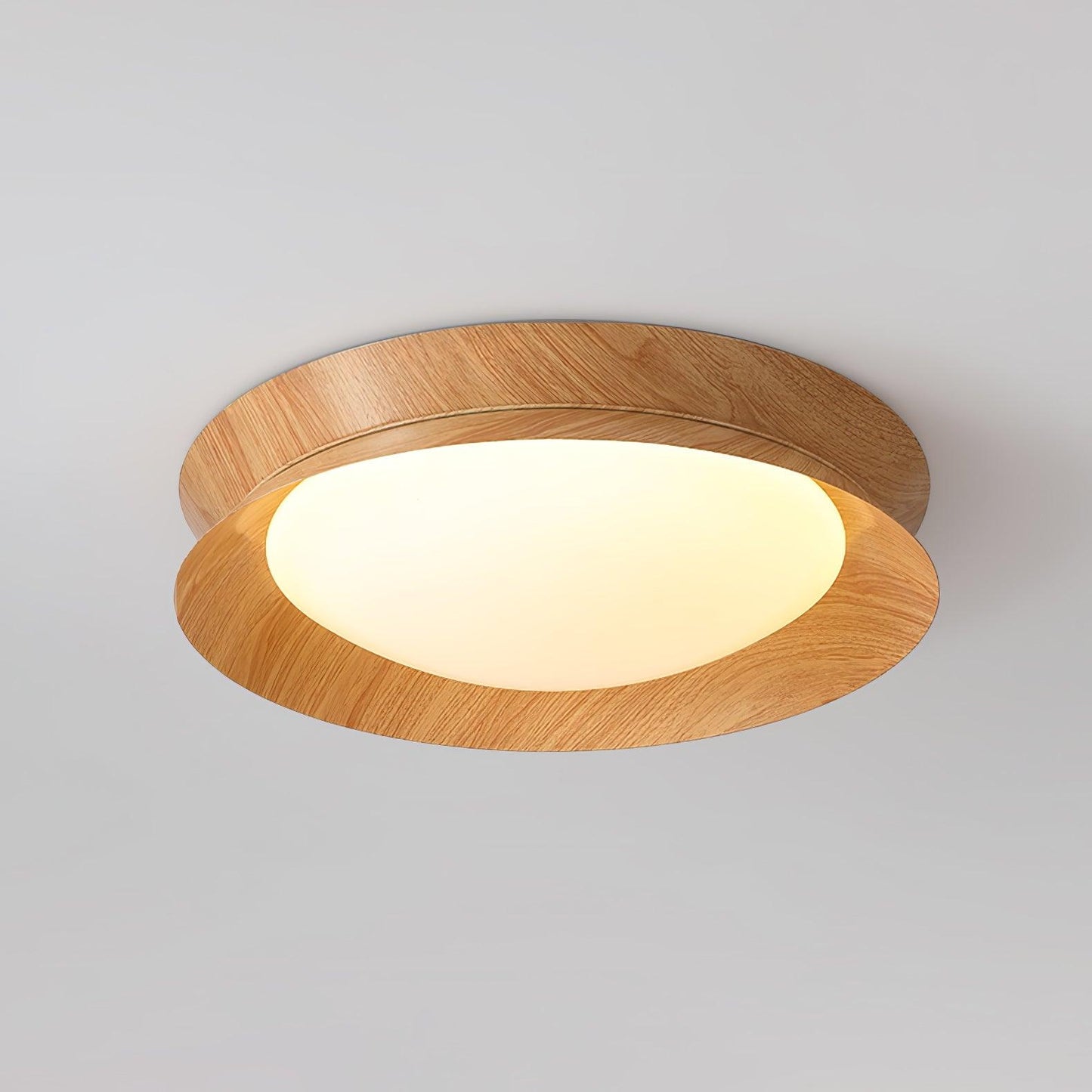 Double Half Round Ceiling Light | Metal & Acrylic | White
