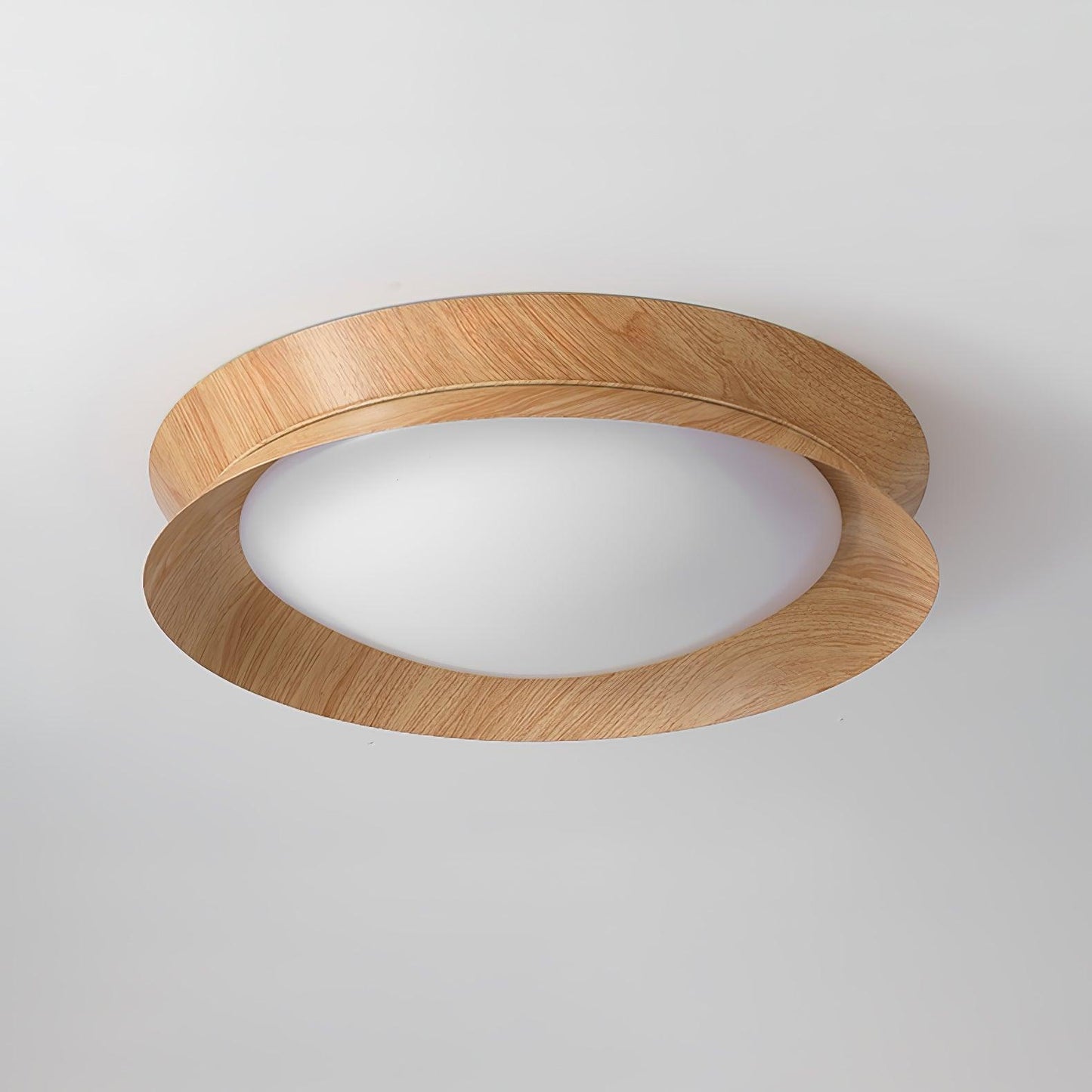 Double Half Round Ceiling Light | Metal & Acrylic | White