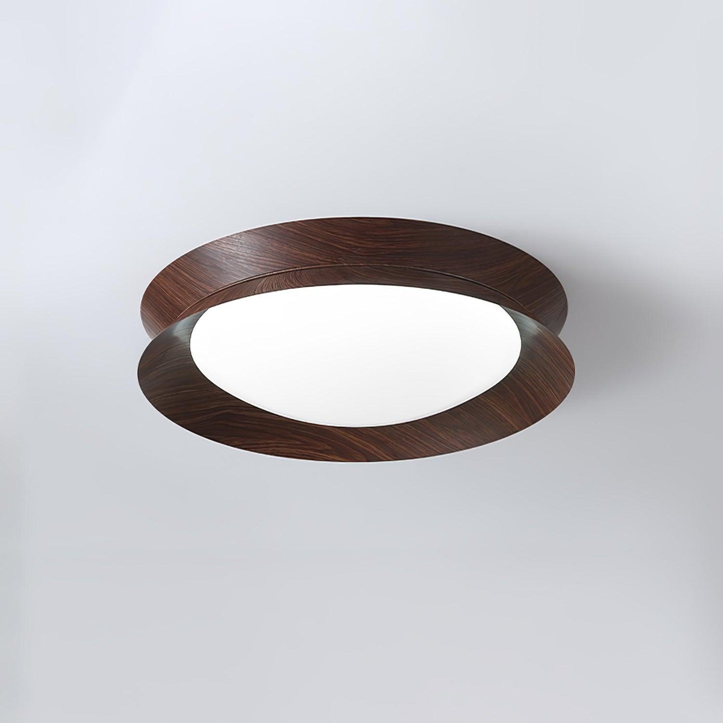 Double Half Round Ceiling Light | Metal & Acrylic | White