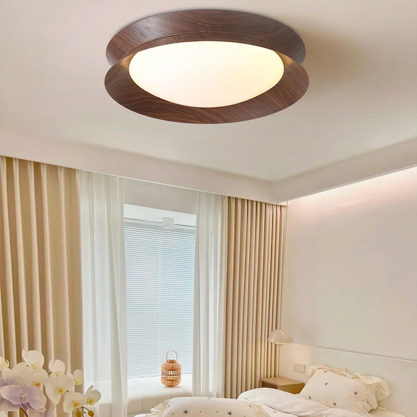 Double Half Round Ceiling Light | Metal & Acrylic | White