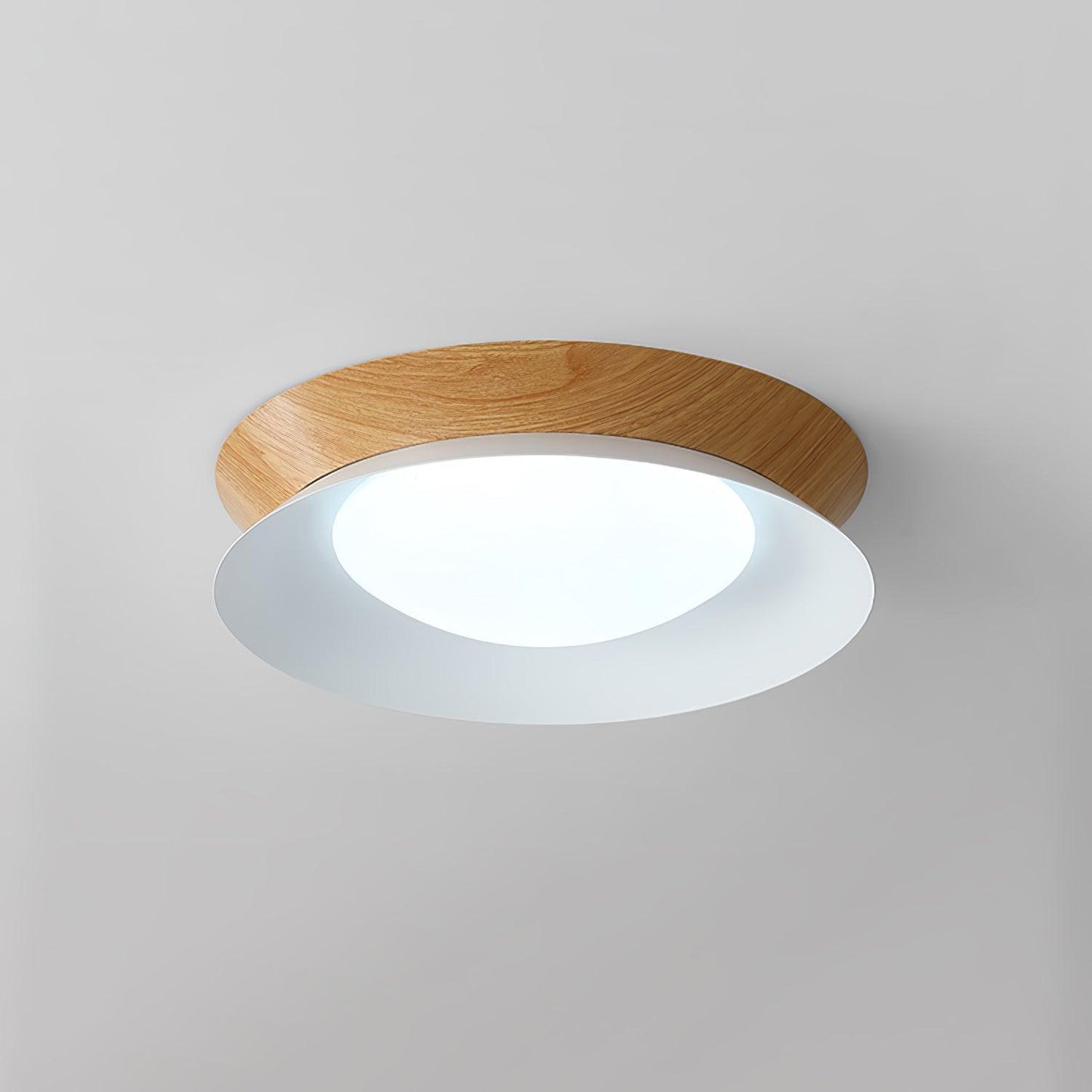 Double Half Round Ceiling Light | Metal & Acrylic | White