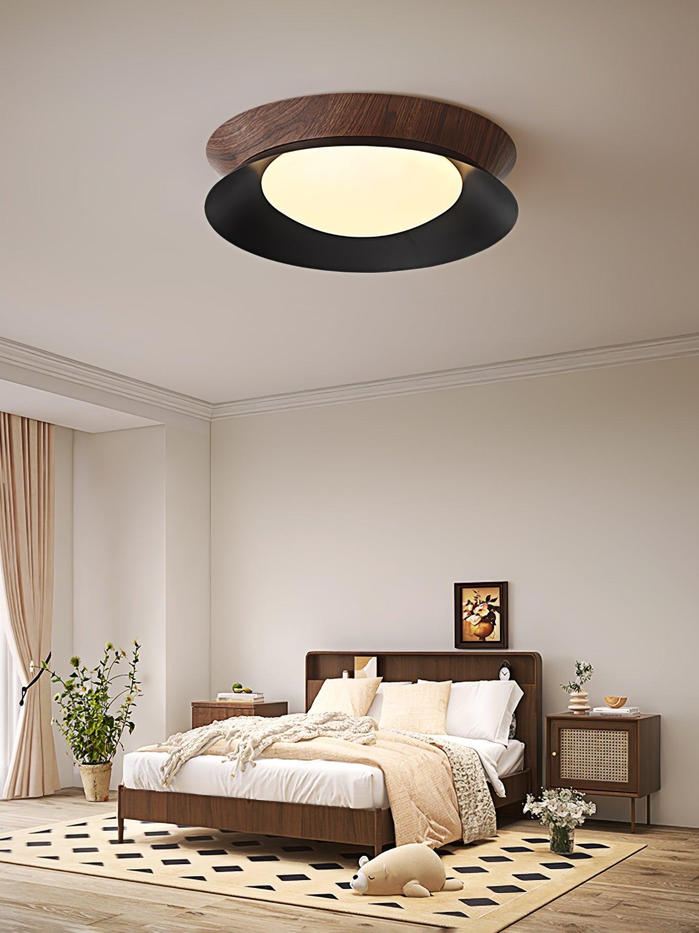 Double Half Round Ceiling Light | Metal & Acrylic | White