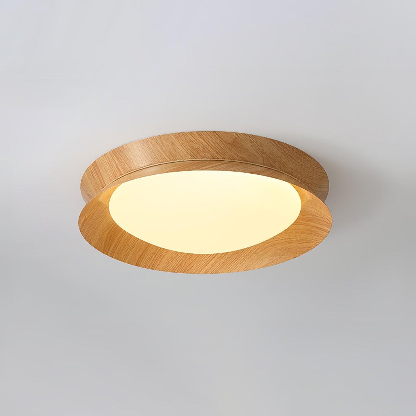Double Half Round Ceiling Light | Metal & Acrylic | White