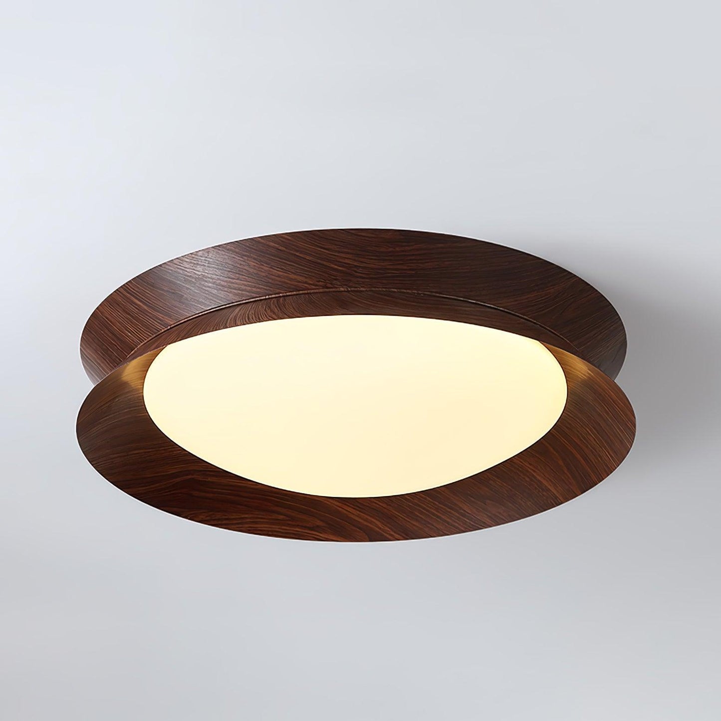 Double Half Round Ceiling Light | Metal & Acrylic | White