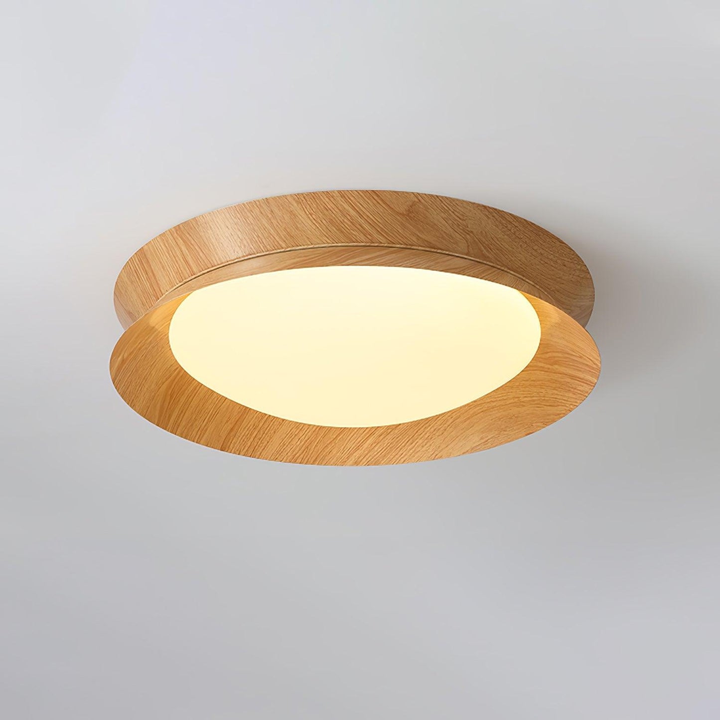Double Half Round Ceiling Light | Metal & Acrylic | White