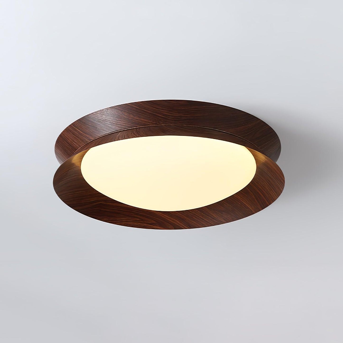 Double Half Round Ceiling Light | Metal & Acrylic | White