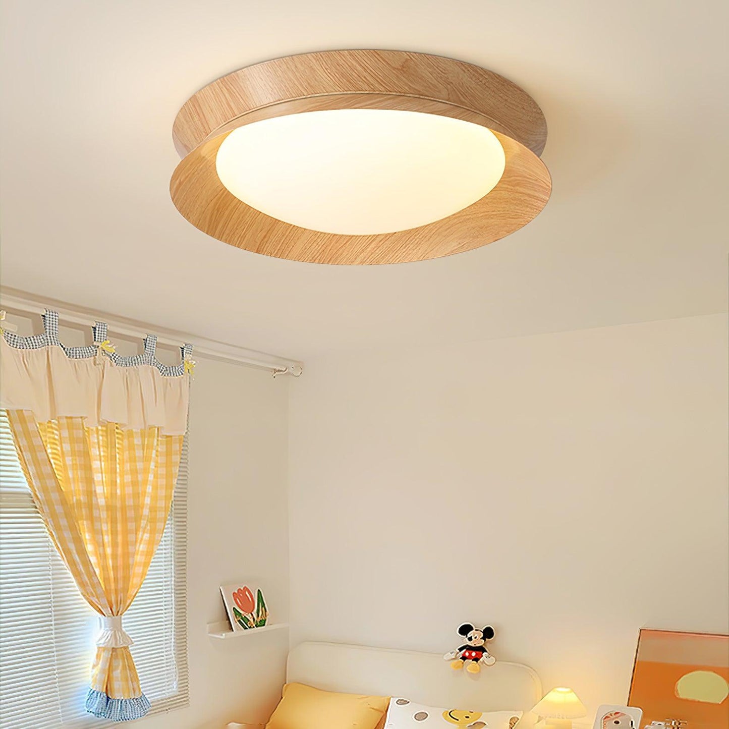 Double Half Round Ceiling Light | Metal & Acrylic | White