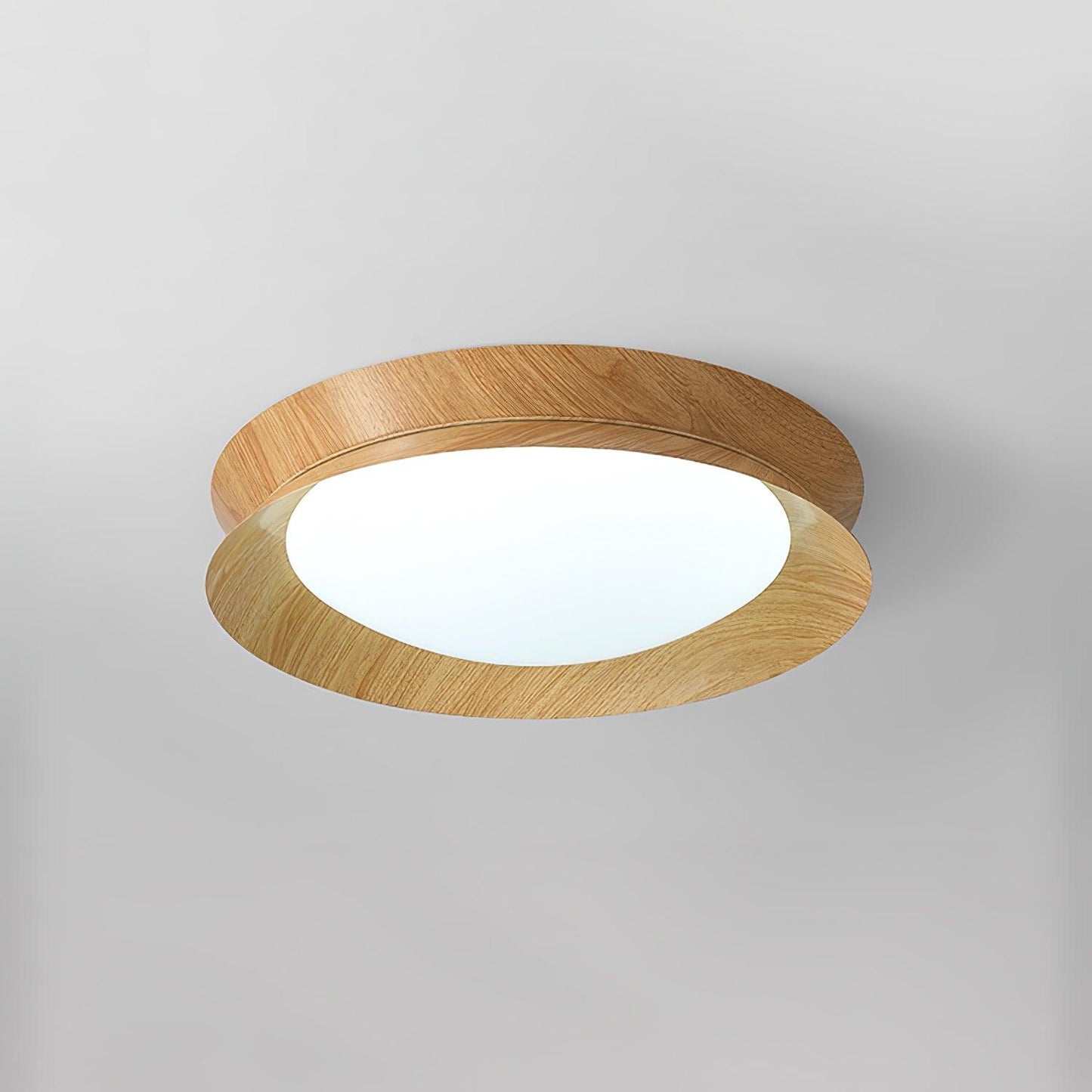 Double Half Round Ceiling Light | Metal & Acrylic | White