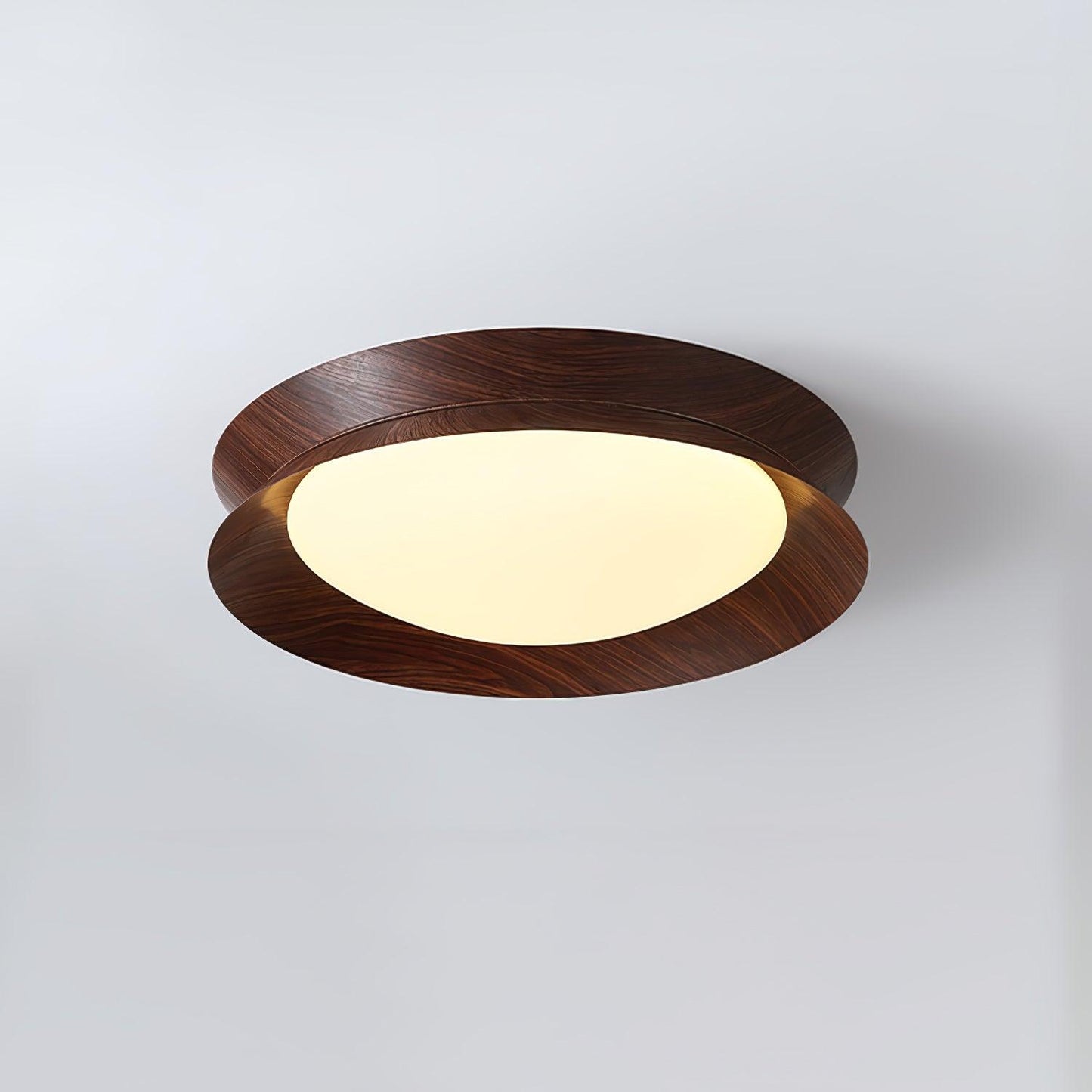 Double Half Round Ceiling Light | Metal & Acrylic | White