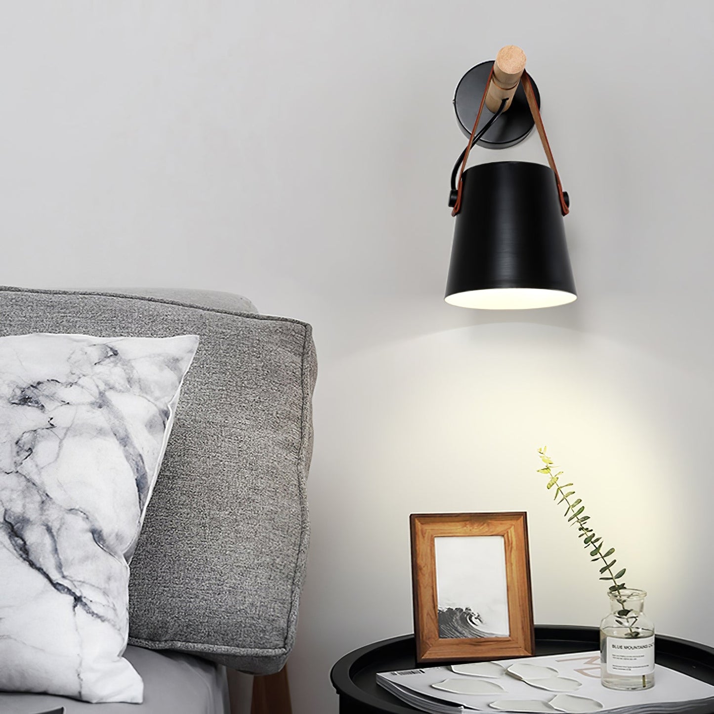 Wooden Conical Wall Light Set | Scandinavian Design | Set of 2