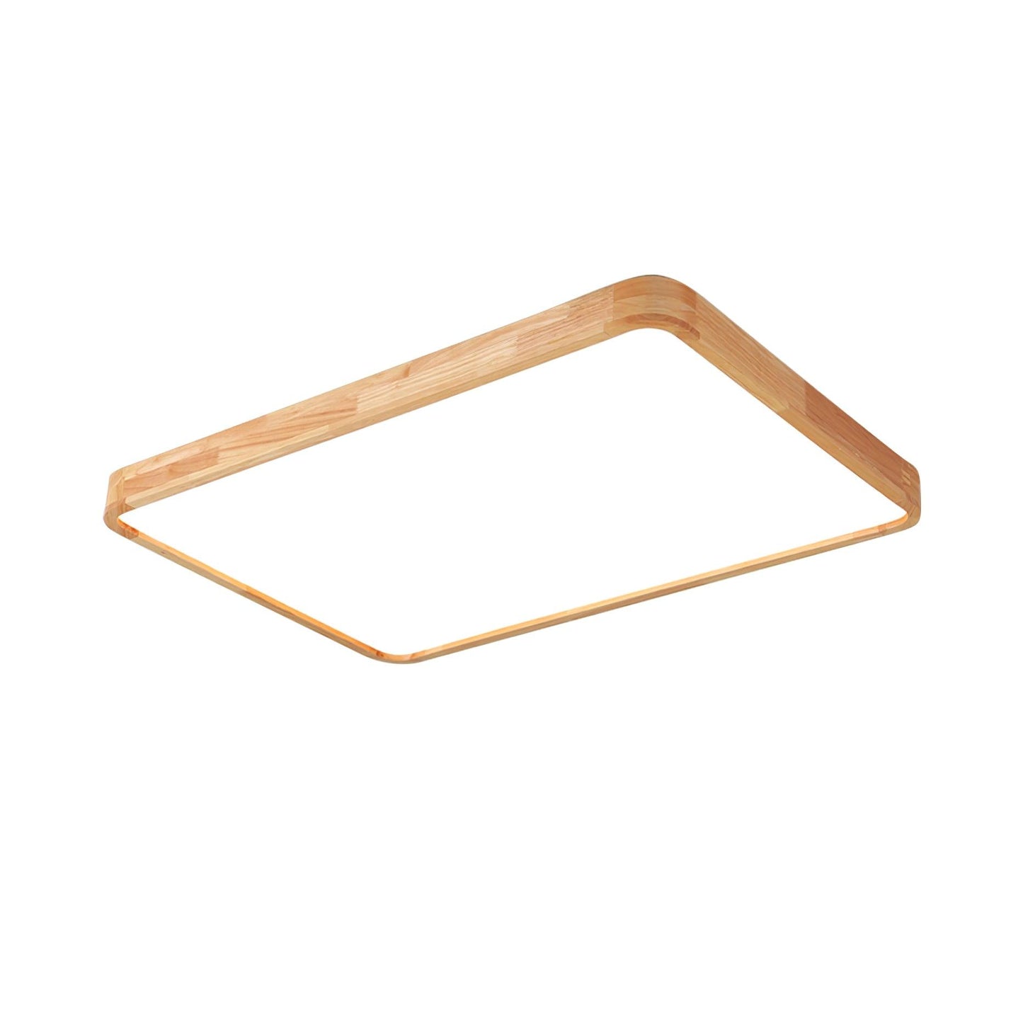 Geometric Ceiling Light | Natural Rubberwood & Acrylic | Adjustable LED
