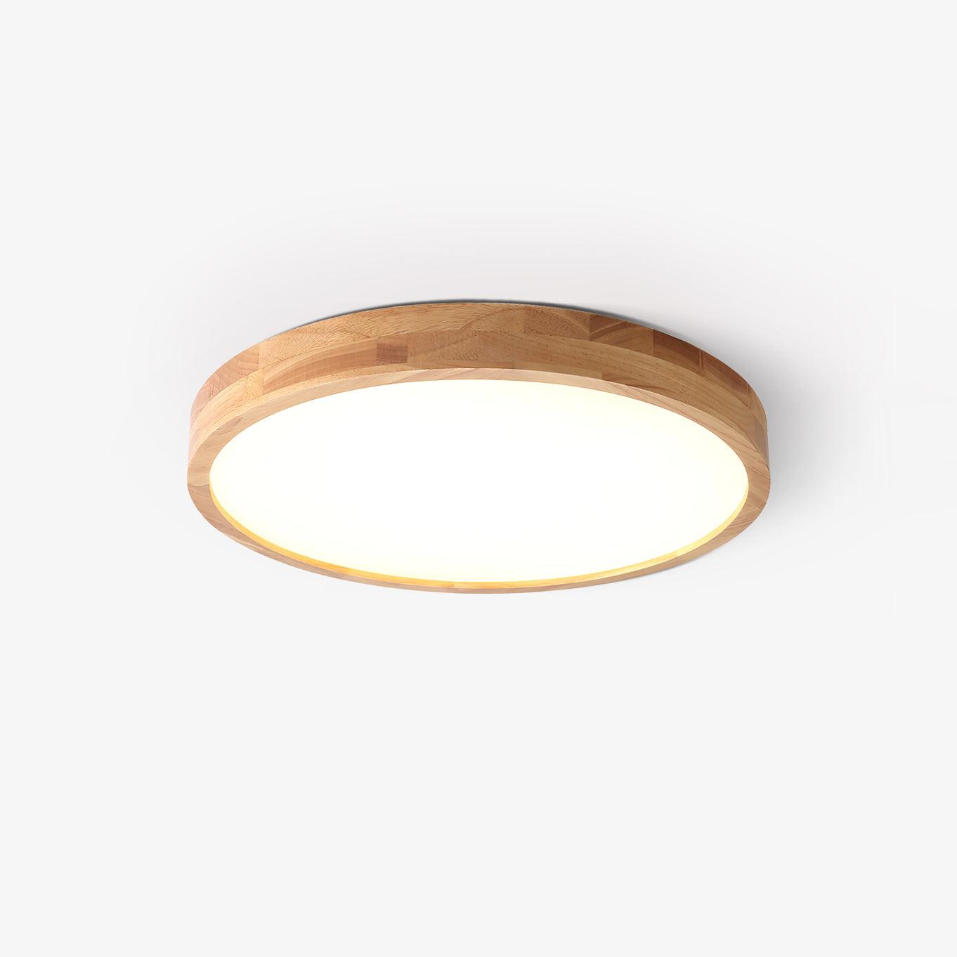 Geometric Ceiling Light | Natural Rubberwood & Acrylic | Adjustable LED