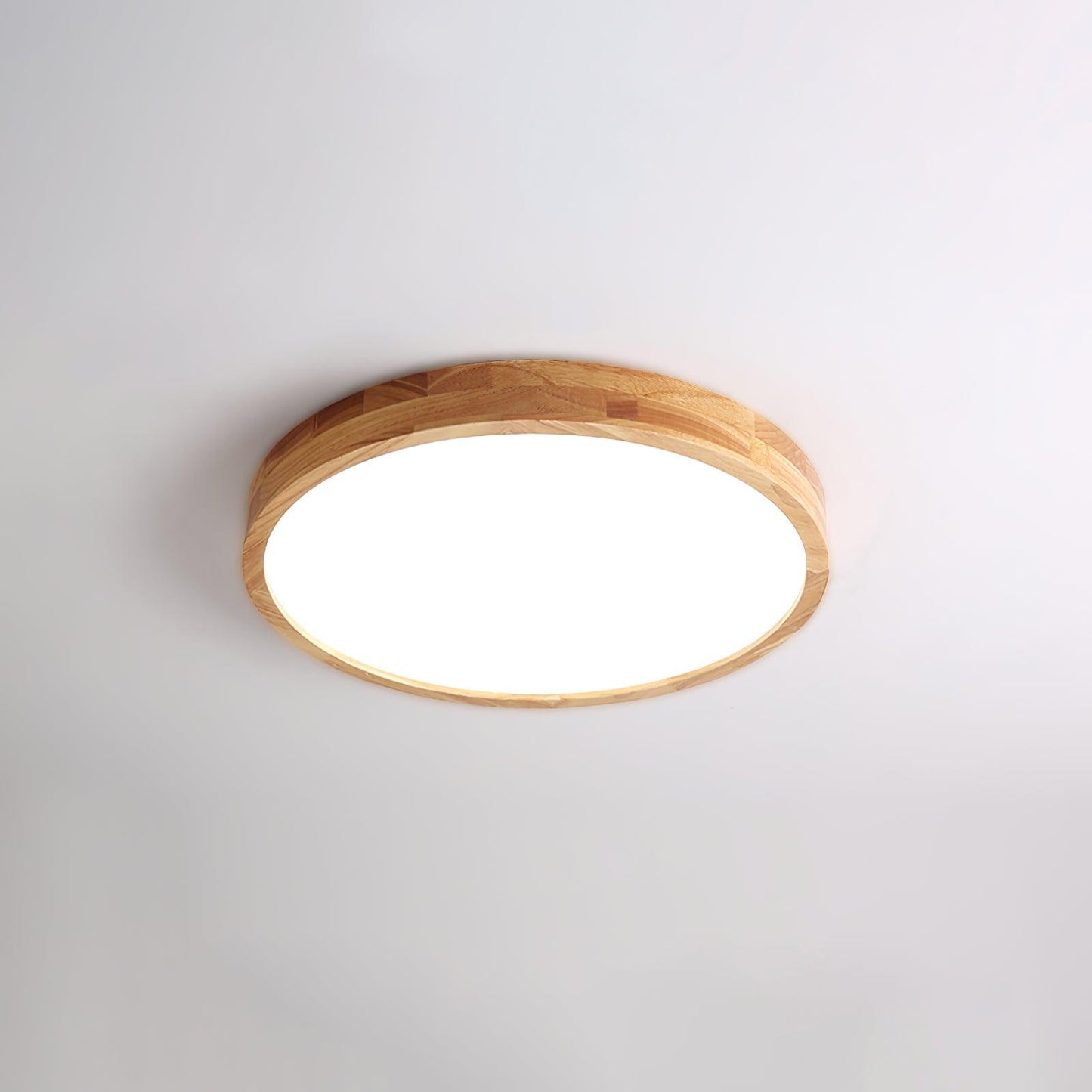 Geometric Ceiling Light | Natural Rubberwood & Acrylic | Adjustable LED