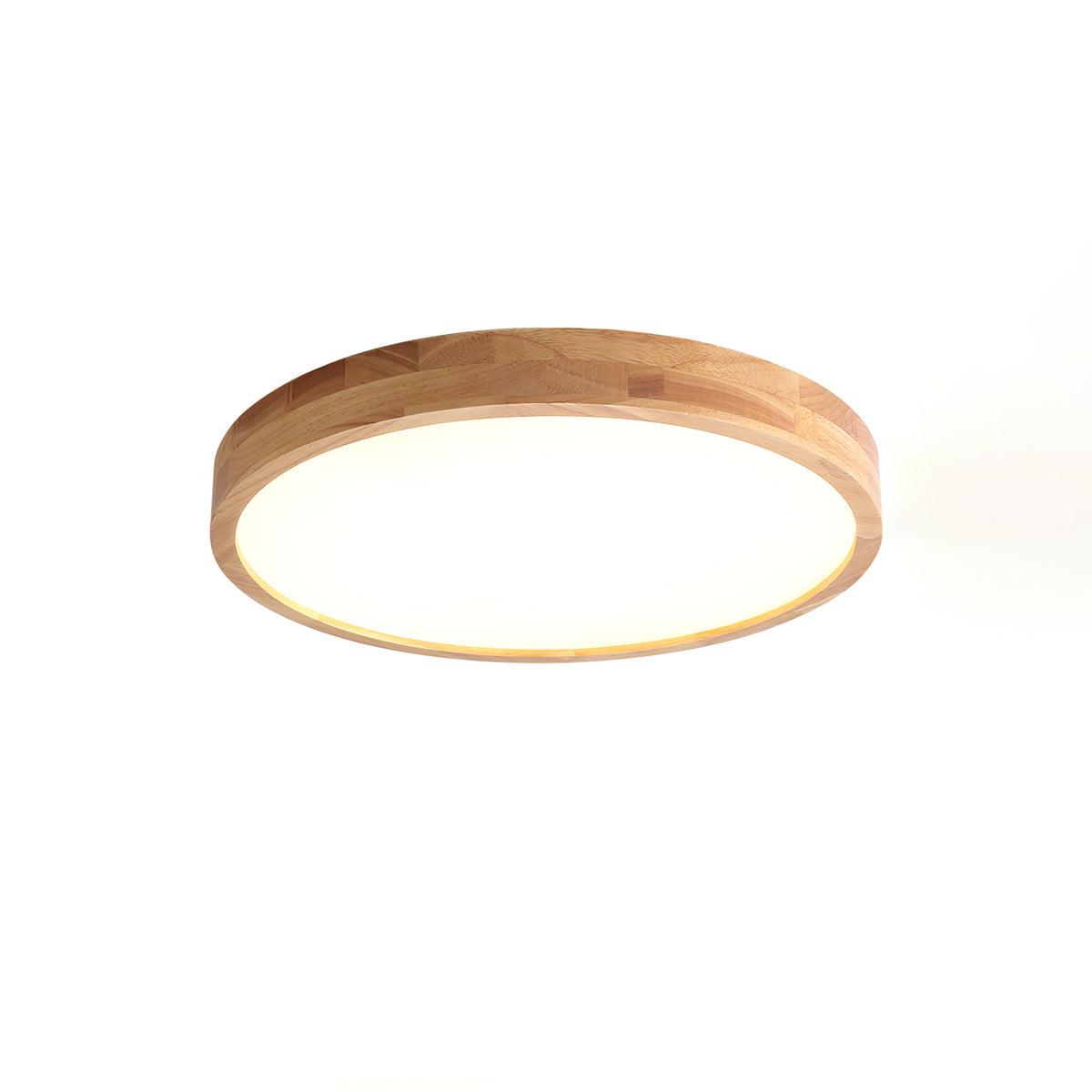Geometric Ceiling Light | Natural Rubberwood & Acrylic | Adjustable LED