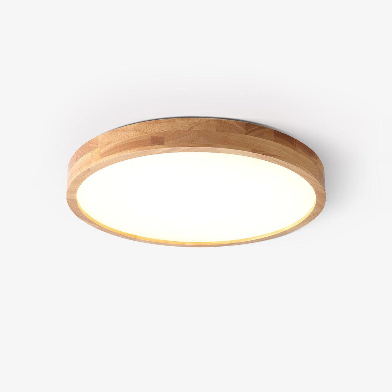 Geometric Ceiling Light | Natural Rubberwood & Acrylic | Adjustable LED