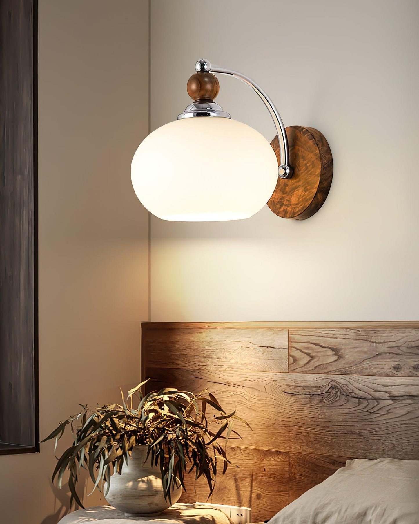 Yisi Po Wall Lamp | Black Walnut & Iron | Set of 2