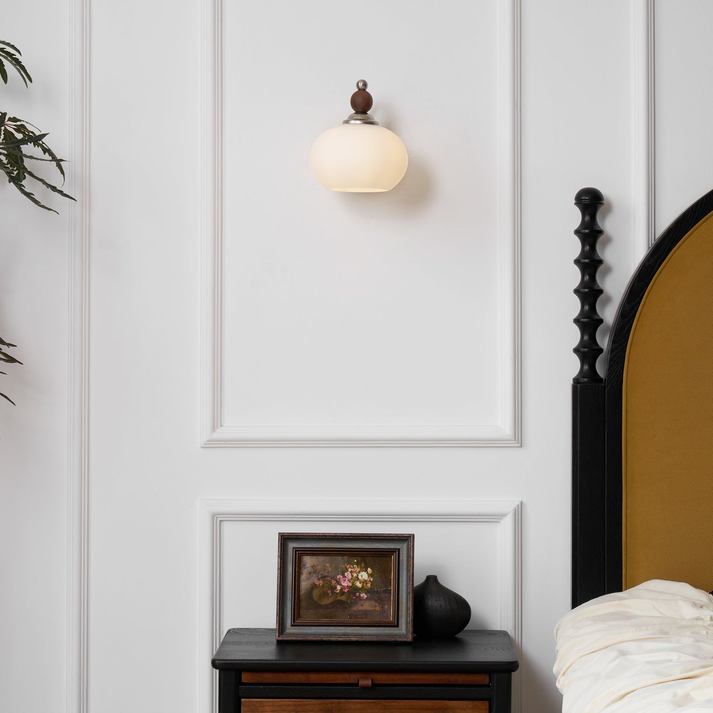 Yisi Po Wall Lamp | Black Walnut & Iron | Set of 2