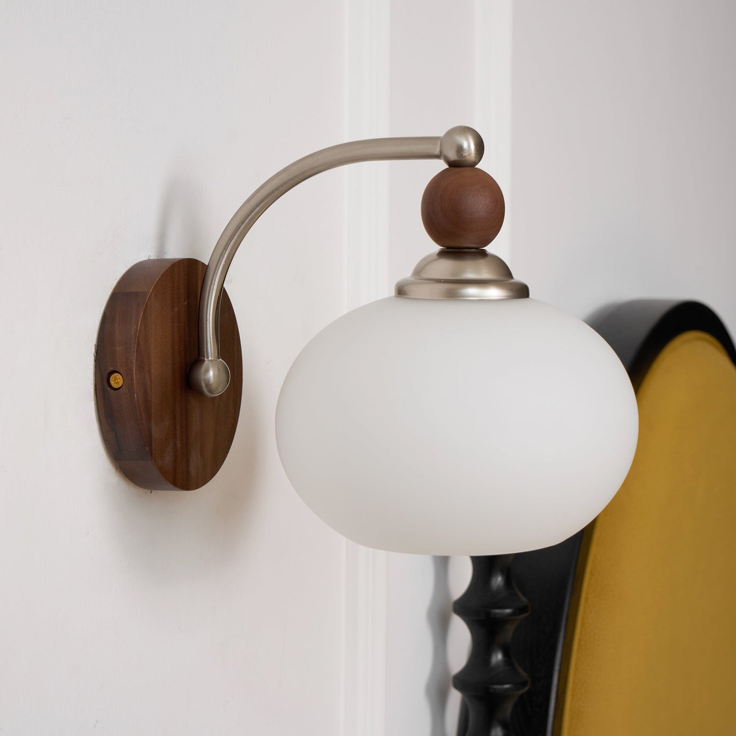 Yisi Po Wall Lamp | Black Walnut & Iron | Set of 2