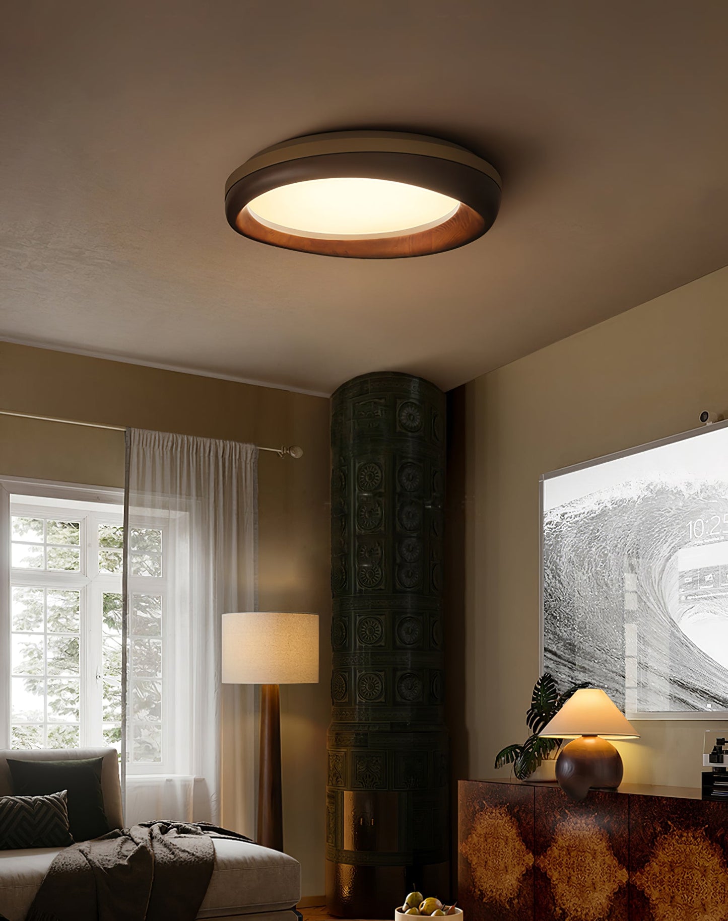 Wood Ceiling Light | Integrated LED | Multiple Sizes Available