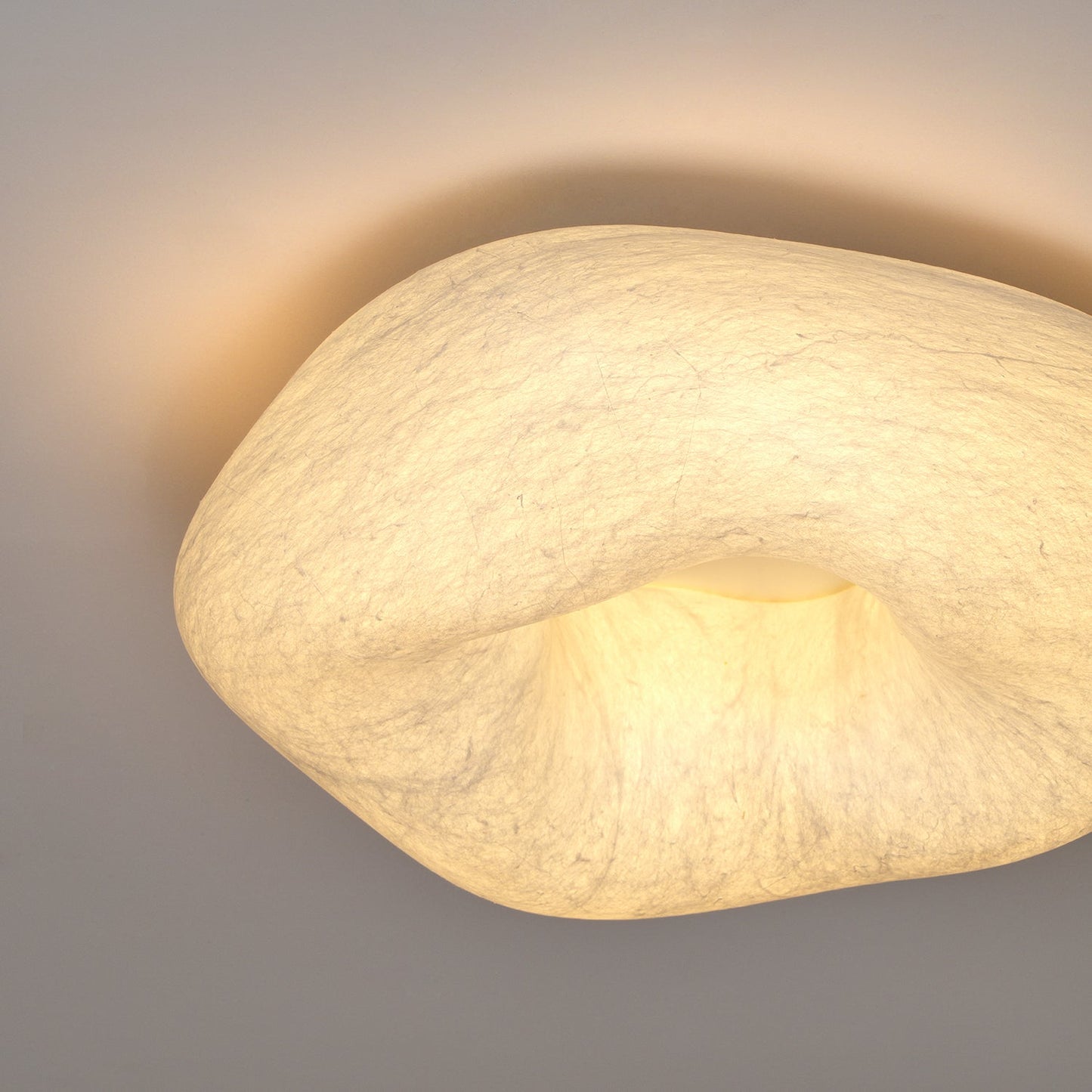 Silk Ceiling Lamp | Natural Mulberry Silk | 50cm Diameter
