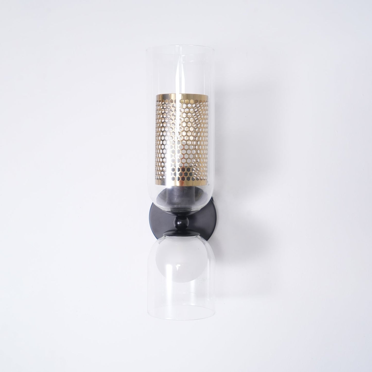 Zachary Wall Lamp Set | Glass & Metal | Black | 2 Lights