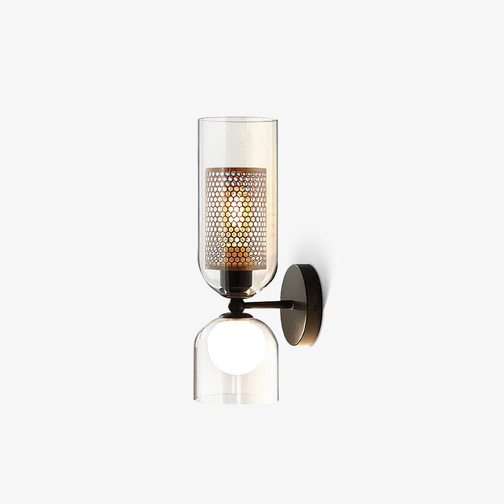 Zachary Wall Lamp Set | Glass & Metal | Black | 2 Lights