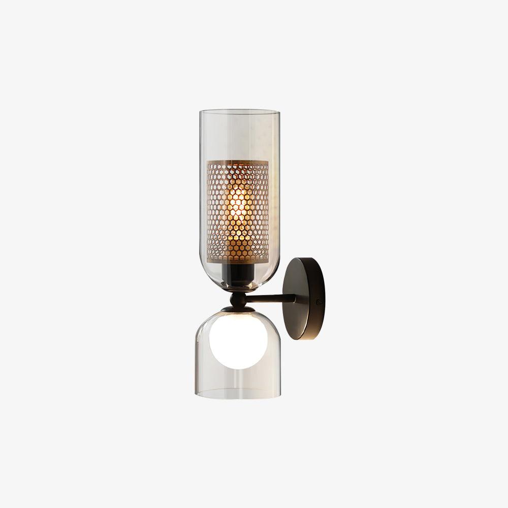 Zachary Wall Lamp Set | Glass & Metal | Black | 2 Lights