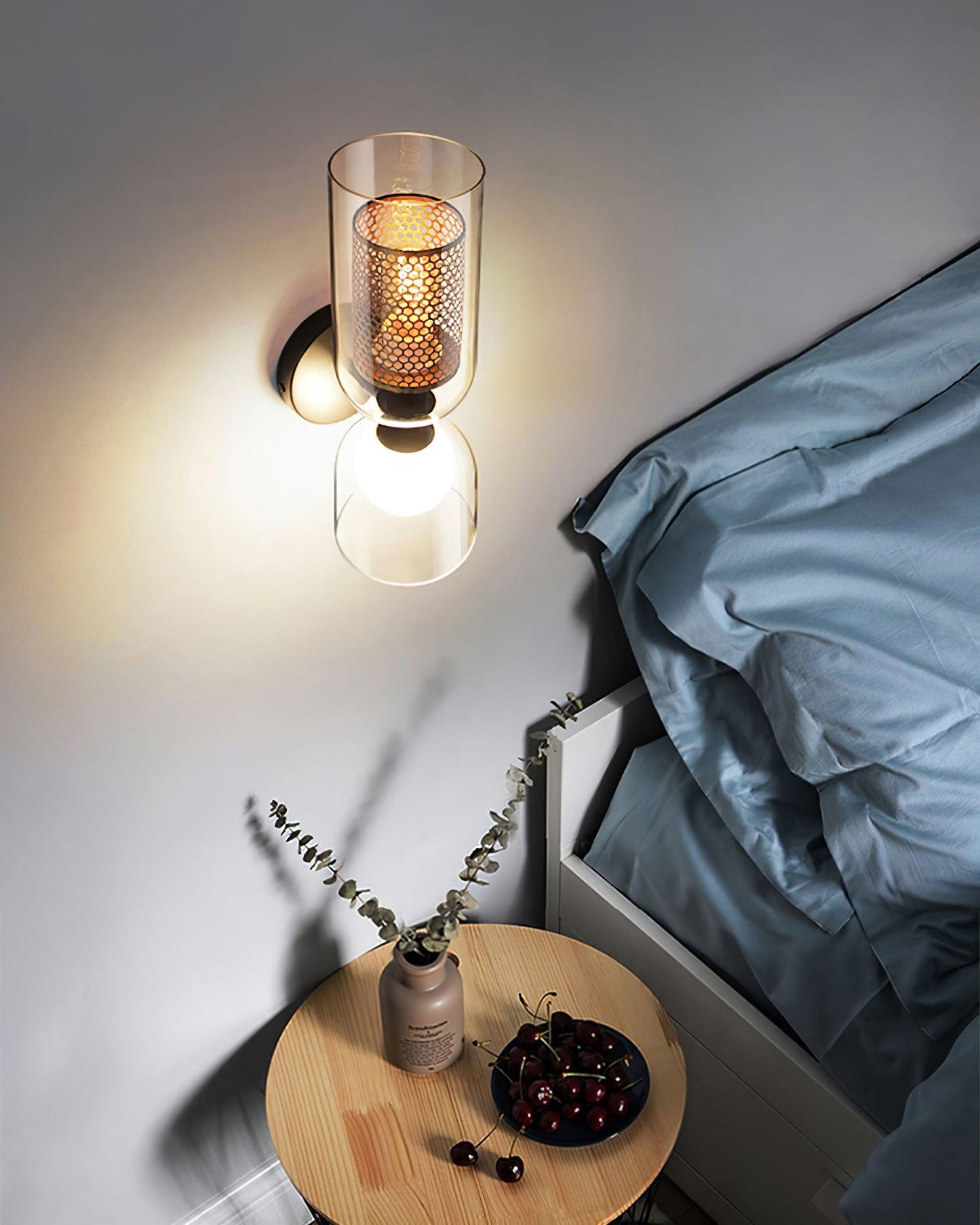 Zachary Wall Lamp Set | Glass & Metal | Black | 2 Lights