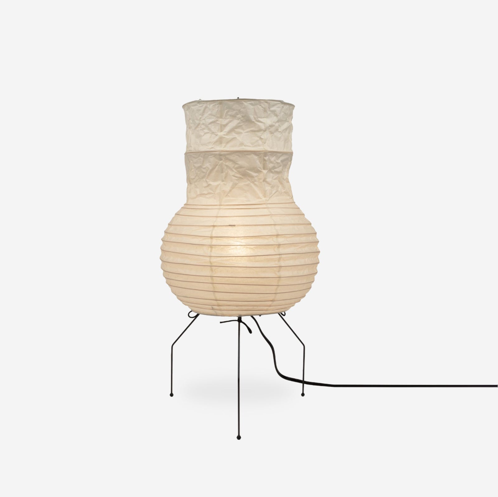 Rice Paper Lantern Table Lamp | White Shade | 48cm Diameter