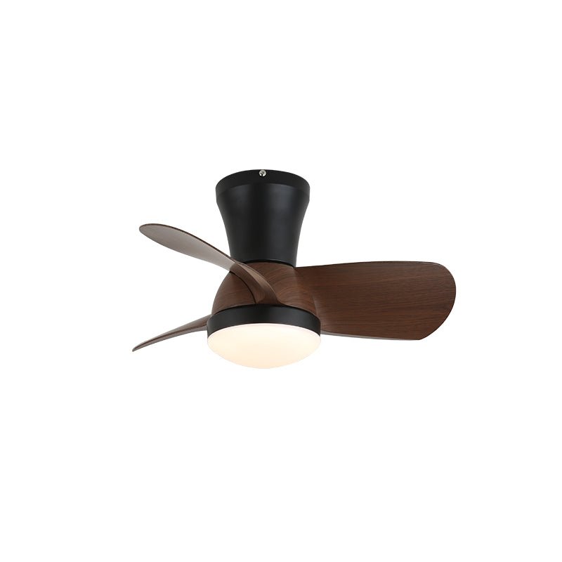 Zephyr Ceiling Fan Light | Walnut Blades & Matte Black Motor | 22", 24", 28" Options