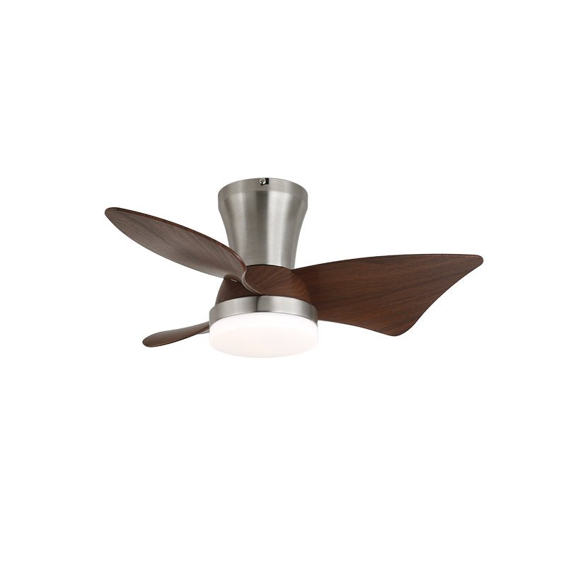 Zephyr Ceiling Fan Light | Walnut Blades & Matte Black Motor | 22", 24", 28" Options