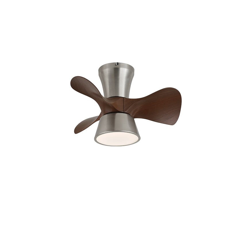 Zephyr Ceiling Fan Light | Walnut Blades & Matte Black Motor | 22", 24", 28" Options