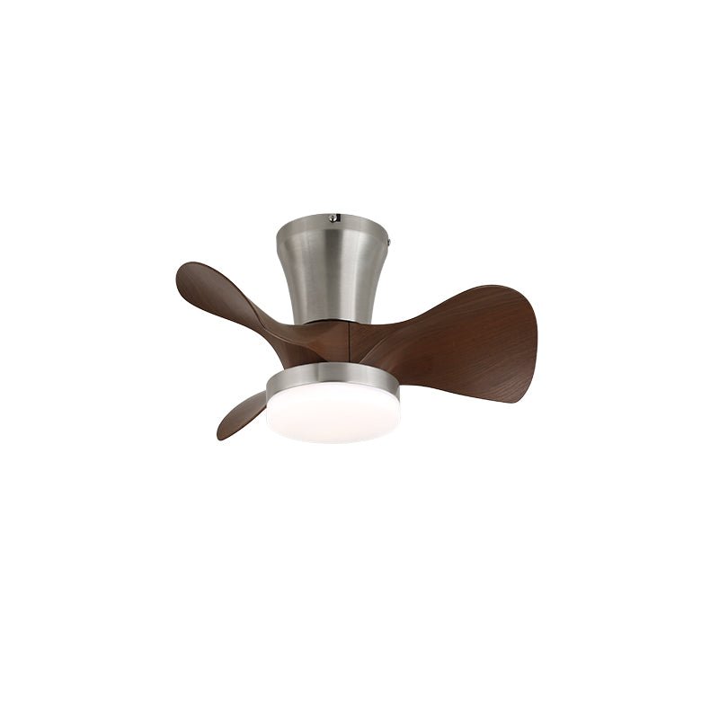 Zephyr Ceiling Fan Light | Walnut Blades & Matte Black Motor | 22", 24", 28" Options