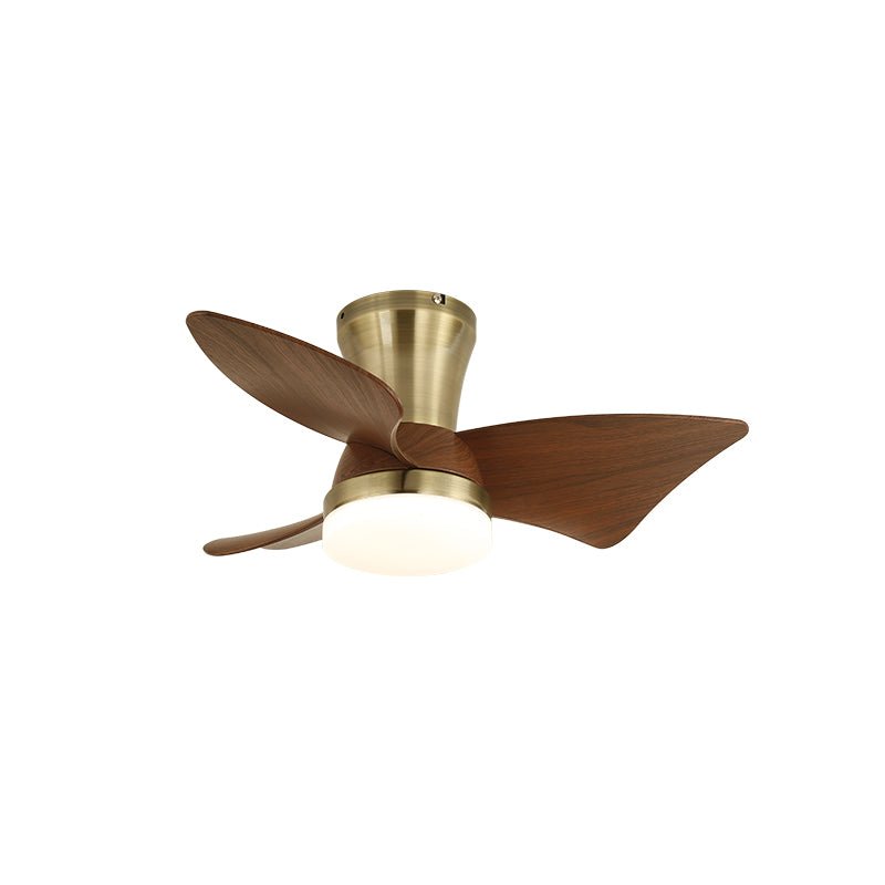 Zephyr Ceiling Fan Light | Walnut Blades & Matte Black Motor | 22", 24", 28" Options