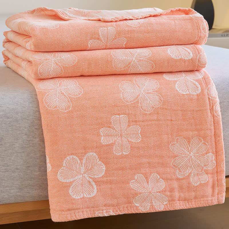 Four Leaf Clover Summer Quilt | 100% Organic Cotton | Full/Queen Size