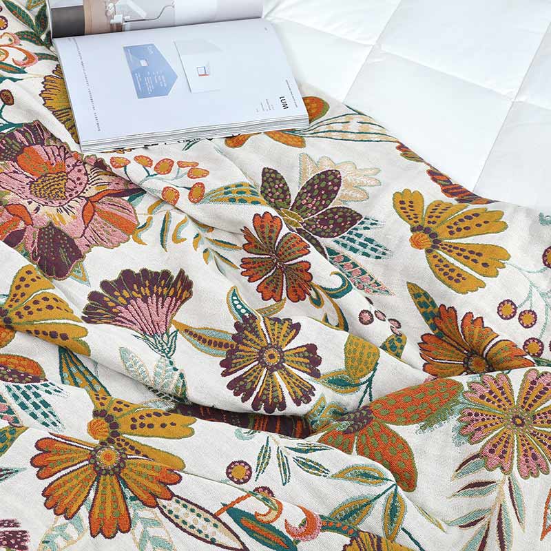 Reversible Cotton Quilt | Colorful Flower Patterns | Full, Queen, King Sizes