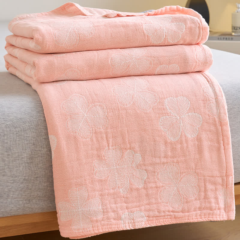 Four Leaf Clover Summer Quilt | 100% Organic Cotton | Full/Queen Size