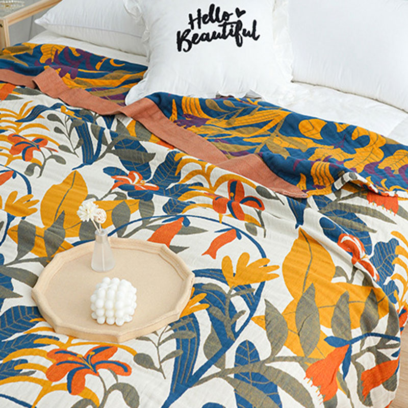 Cotton Quilt | Reversible Boho Floral Design | Full/Queen/King Sizes