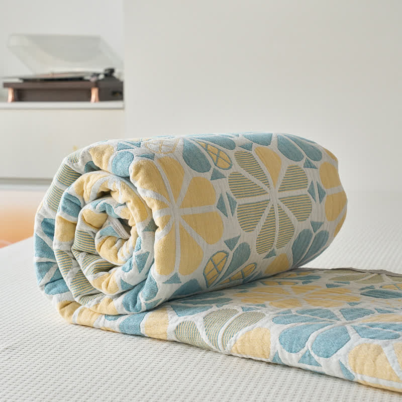 Floral Summer Quilt | 100% Organic Cotton | Full/Queen Size