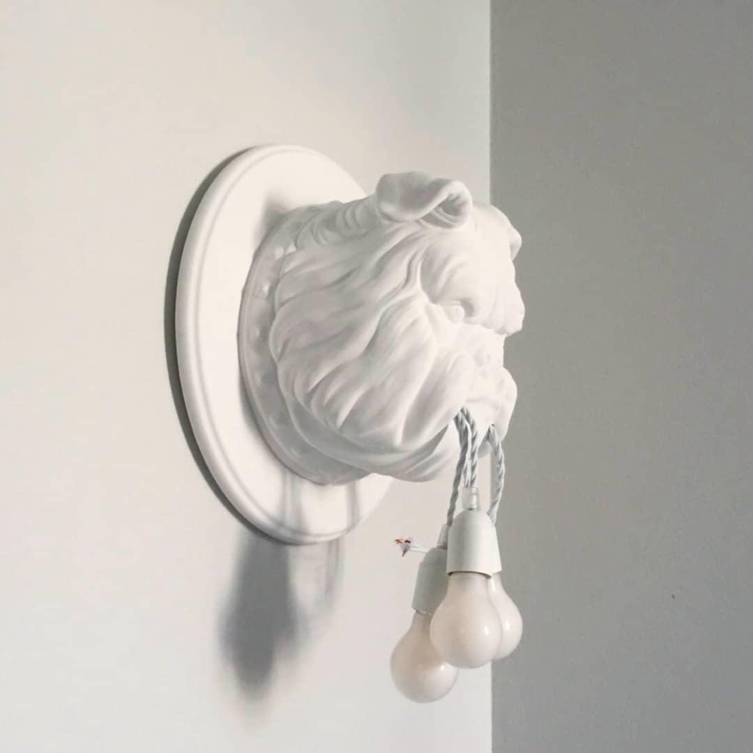 Amsterdam Wall Sconce | Resin & Metal | Matte Grey/White/Black