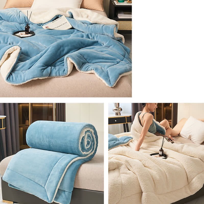 Double Velvet Throw Blanket | Soft Polyester | Full Size 71"W x 79"L