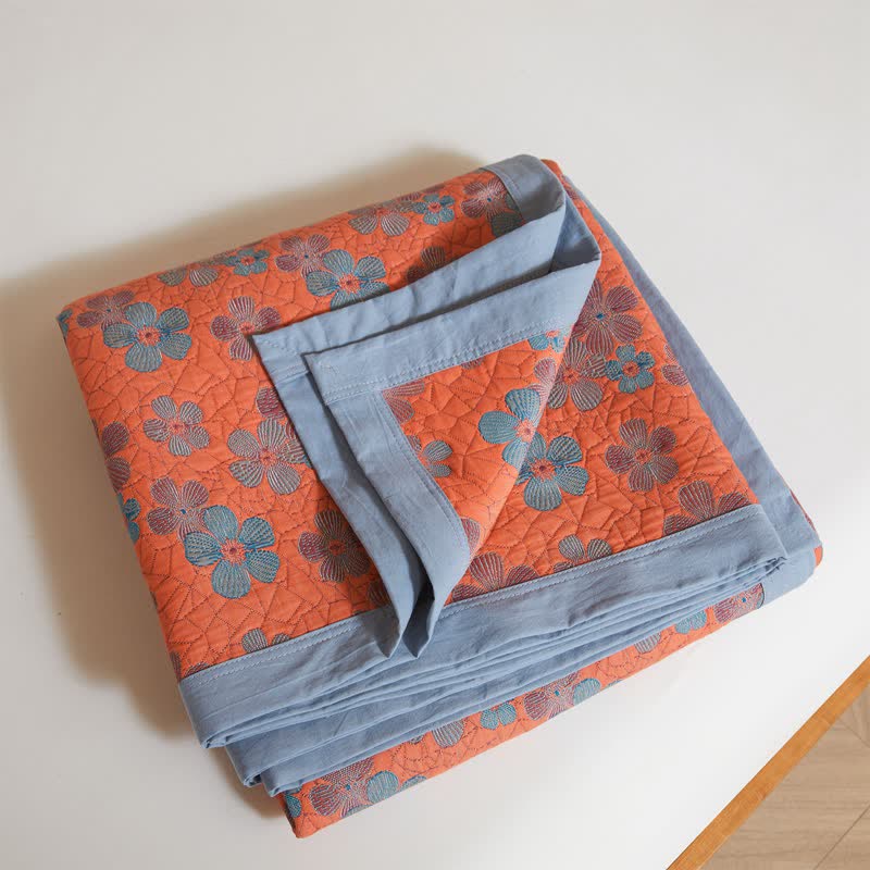 Cotton Gauze Quilt Set | Eco-Friendly Organic Cotton | Full/Queen Size with Pillow Towels
