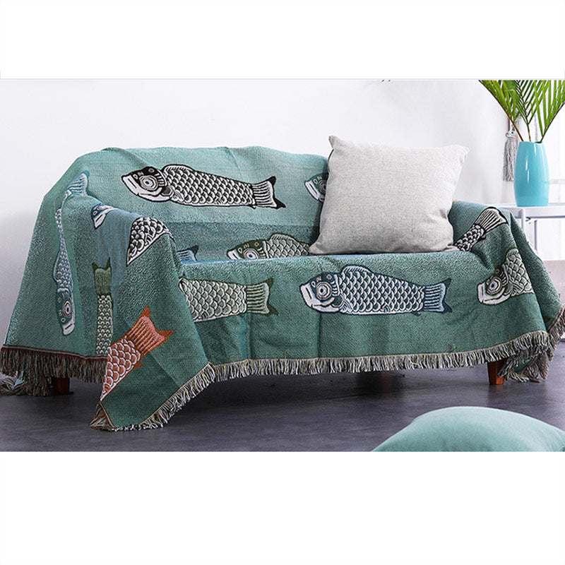 Koi Print Reversible Blanket | Soft Polyester | Multiple Sizes