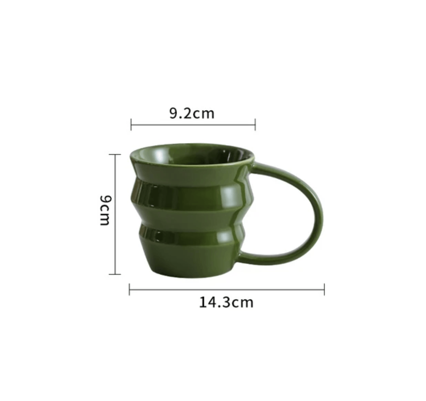 Ceramic Coffee Mug | Big Handle | Solid Color