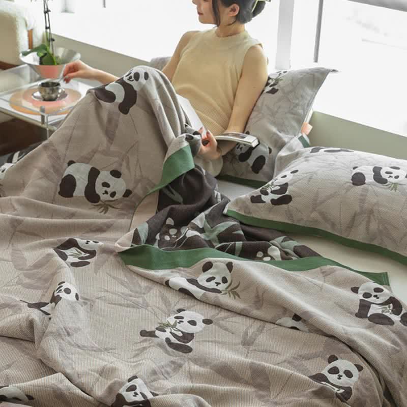 Panda Print Reversible Quilt | 100% Organic Cotton | Multiple Sizes Available