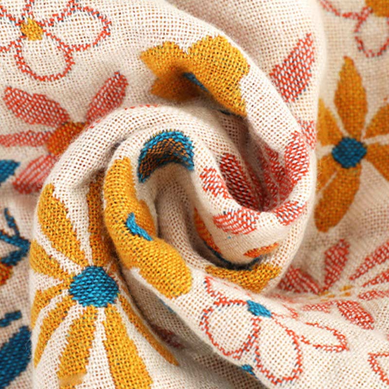 Garden Flower Blanket | Soft Cotton Gauze | Reversible Design