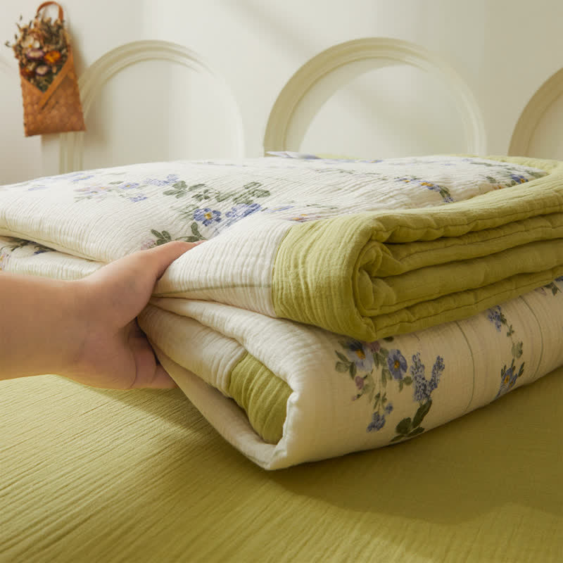 Cotton Gauze Quilt Set | Organic Cotton | Full/Queen Size with Pillowcases
