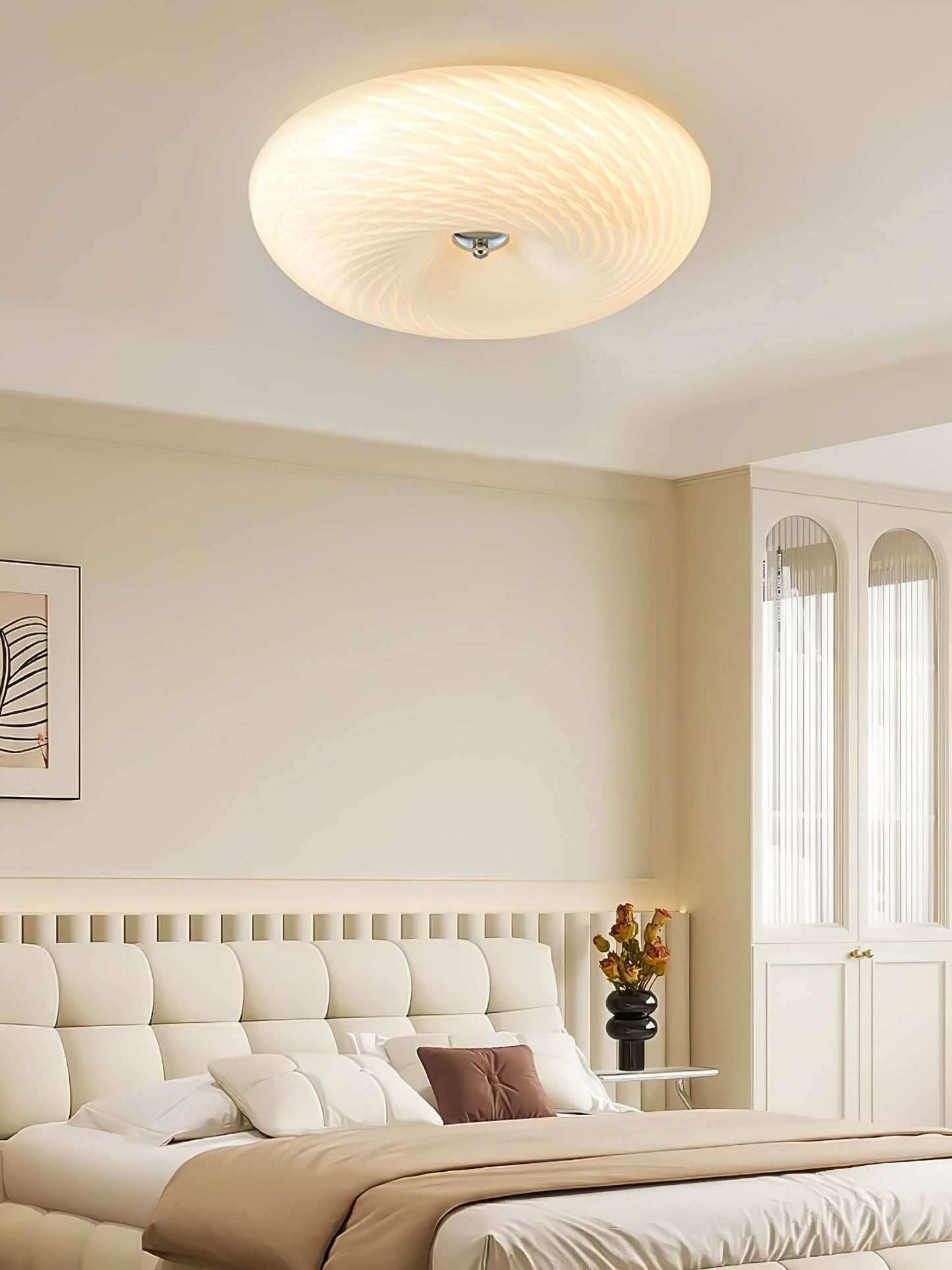 Whirlpool Ceiling Light | Glass Swirling Design | 45cm Diameter